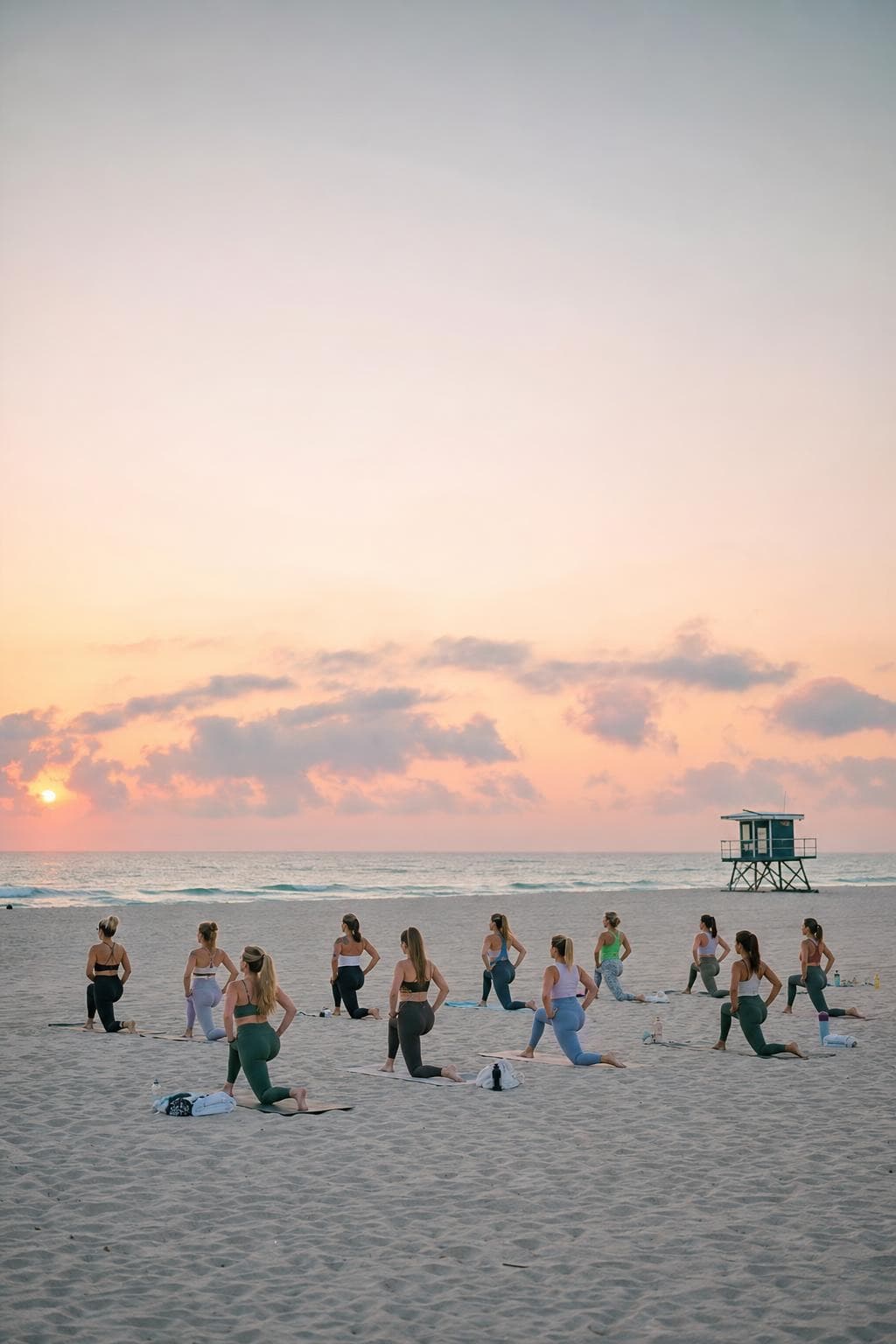 Pilates Club at the Sandbar