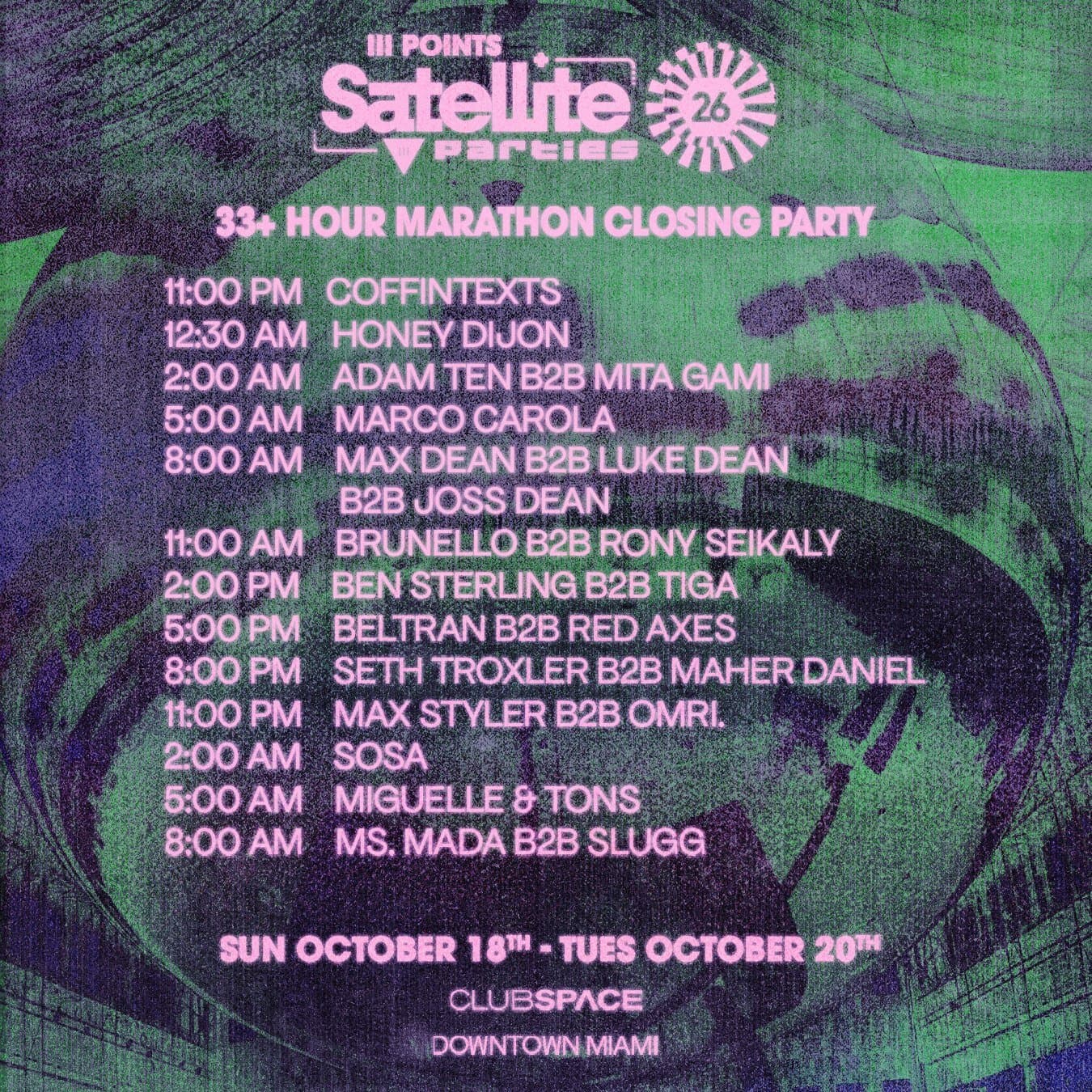 Club Space (Terrace) — Satellite: 33+ Hour III Points Closing Party