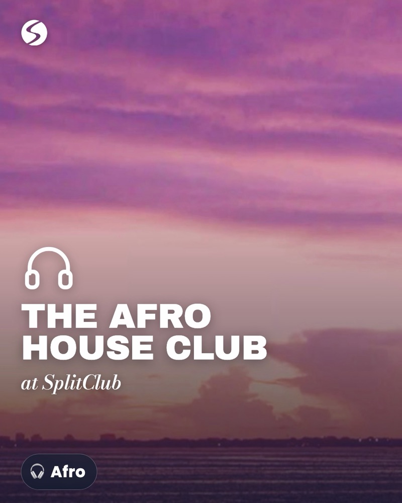 The Afro House Club: the club icon and name over Biscayne Bay
