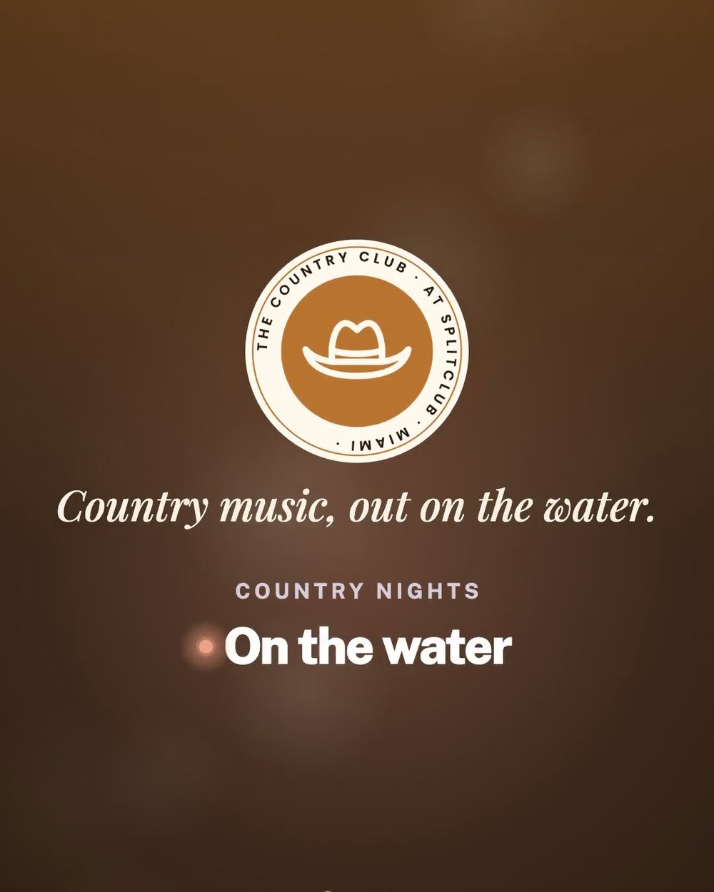 The Country Club at SplitClub: Country music, out on the water.