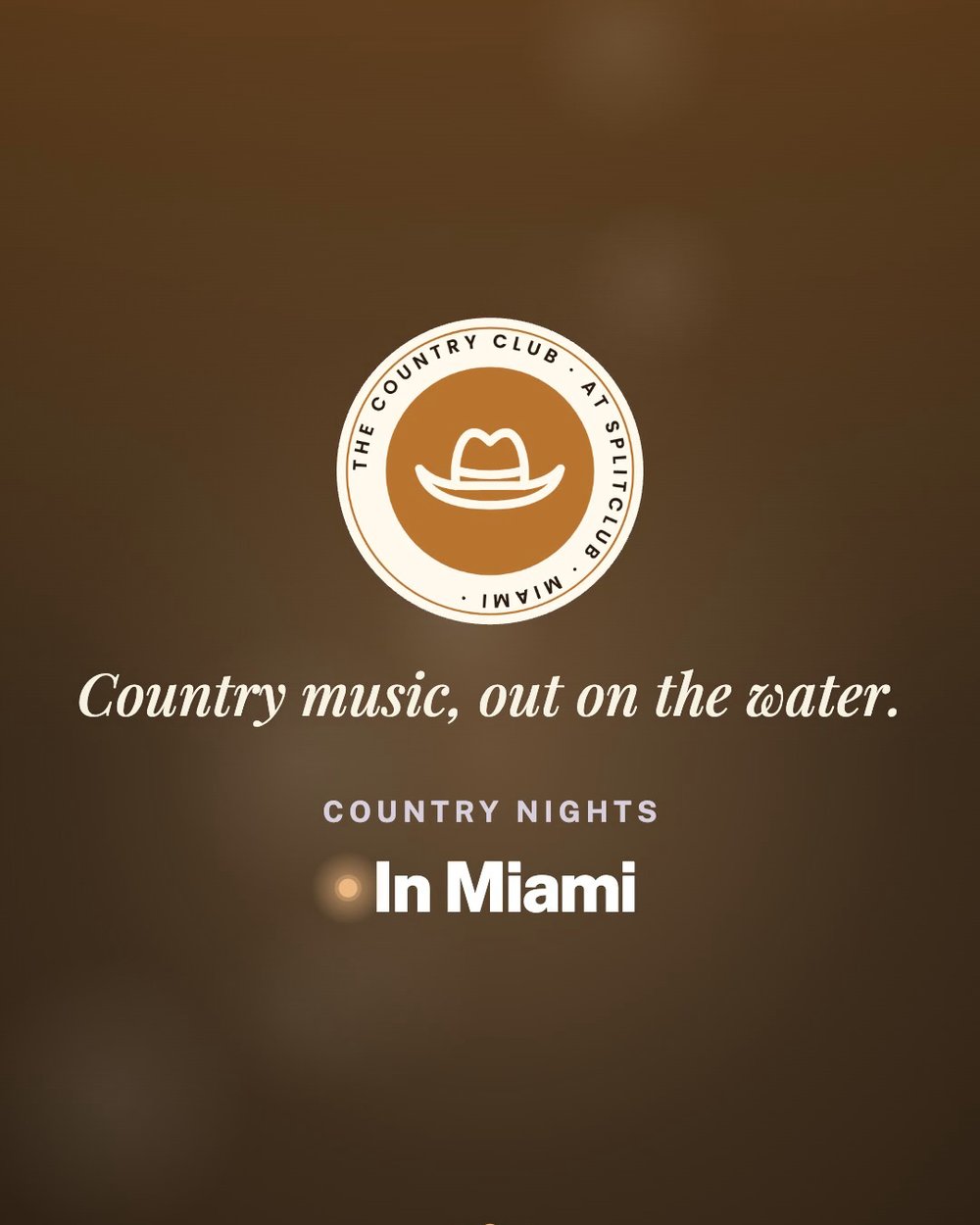 The Country Club at SplitClub: Country music, out on the water.