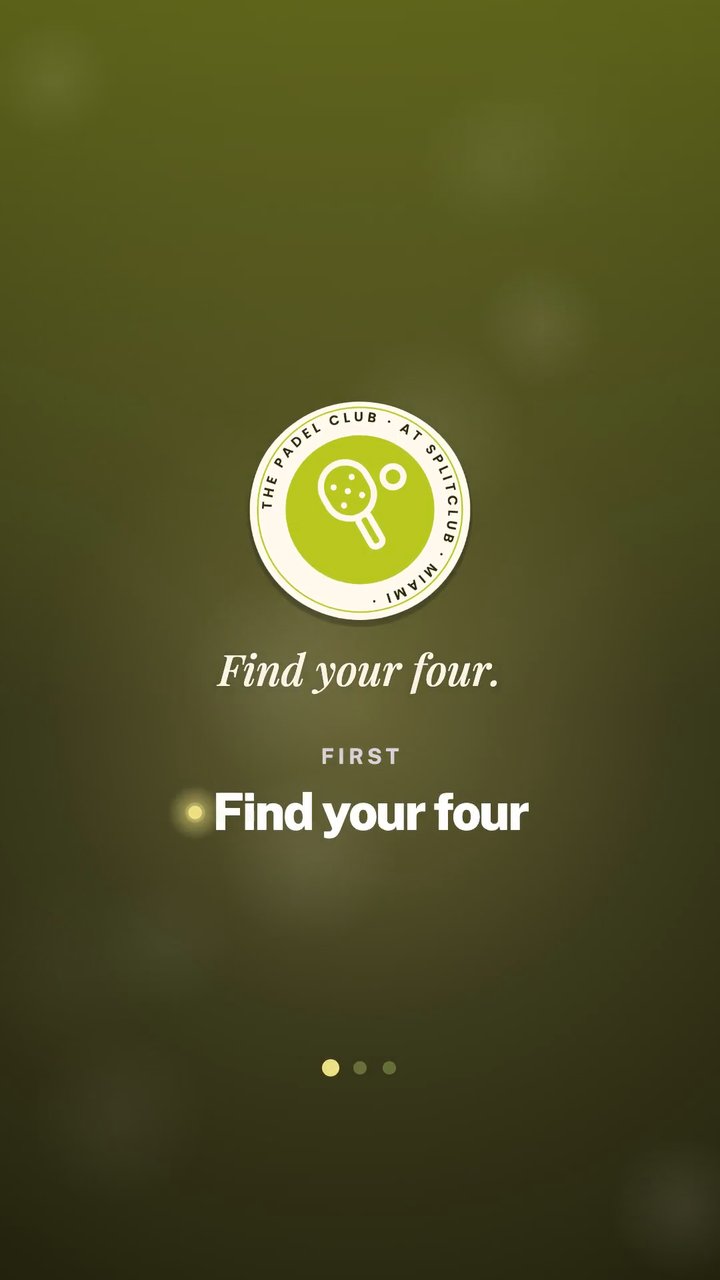 The Padel Club at SplitClub, Miami. Find your four.