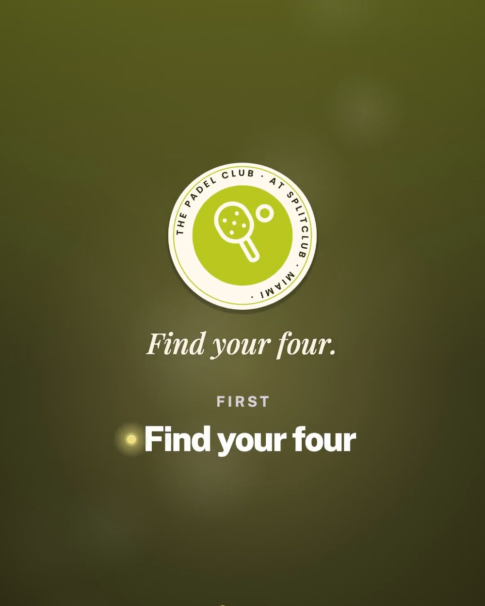 The Padel Club at SplitClub: Find your four.