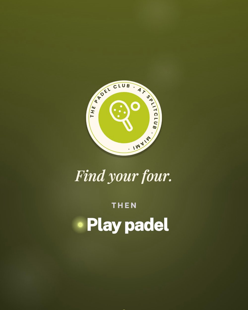 The Padel Club at SplitClub: Find your four.