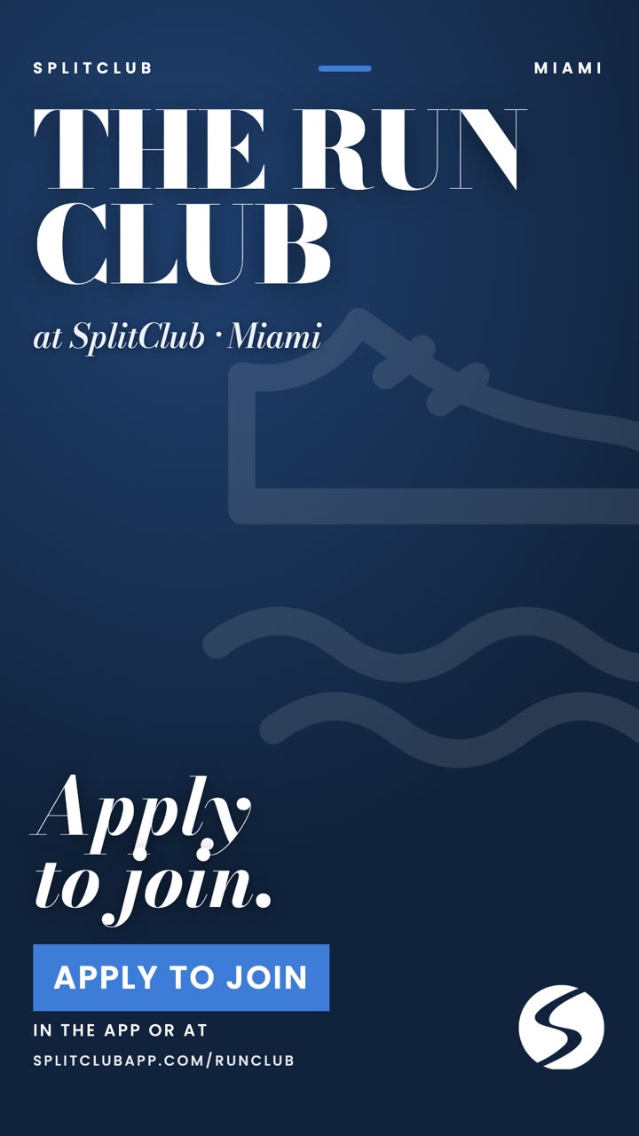 The Run Club at SplitClub, Miami. Apply to join.