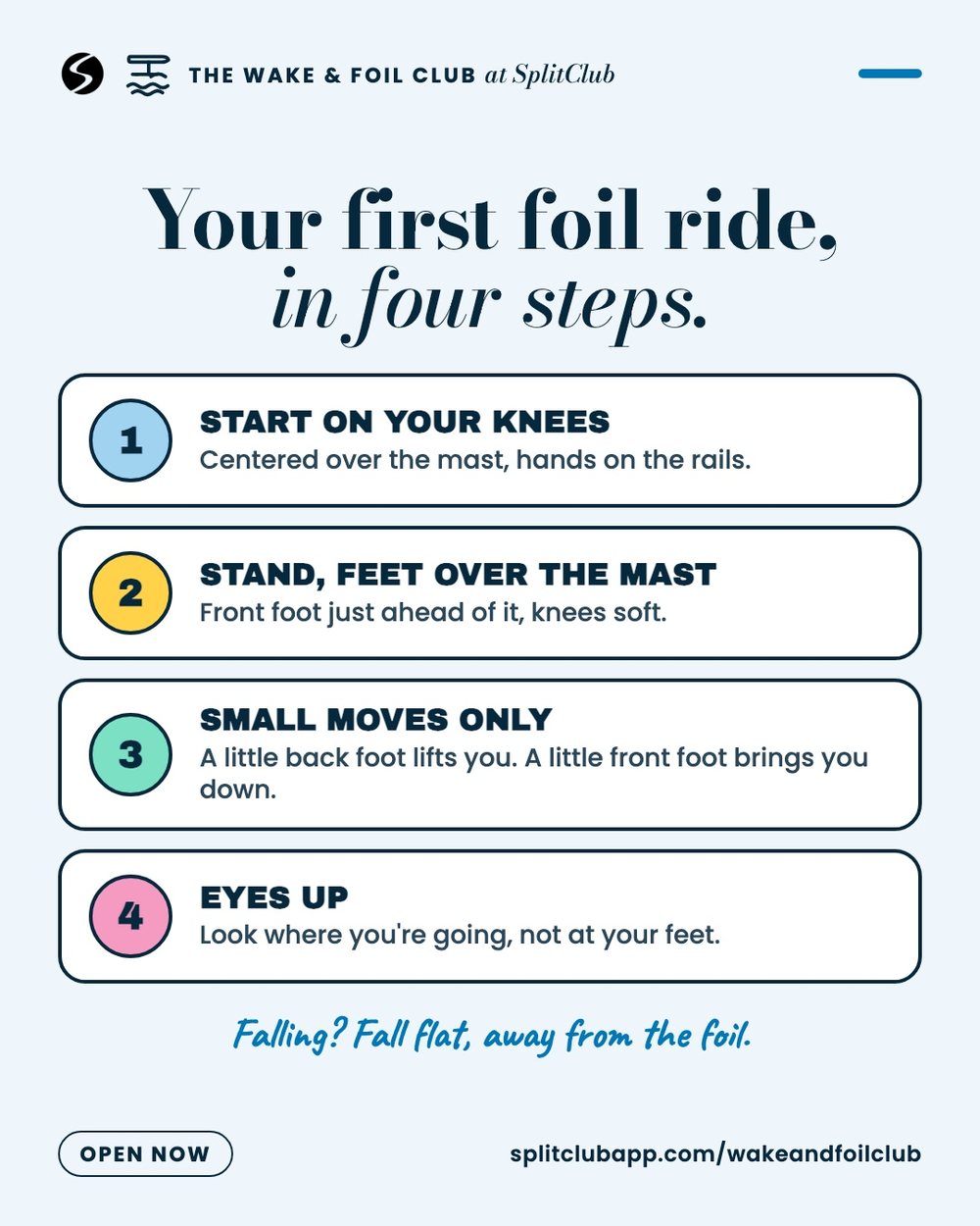 Your first foil ride in four steps.