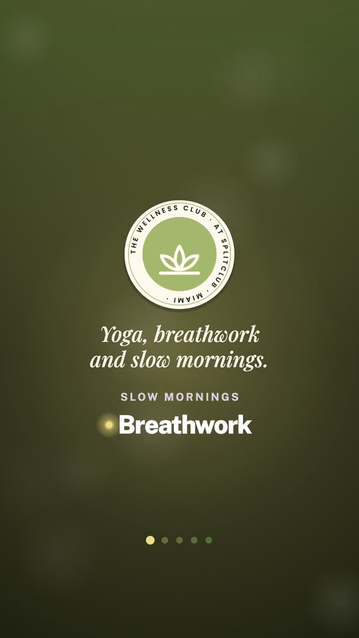The Wellness Club at SplitClub, Miami. Breathwork, cold plunges and slow mornings.