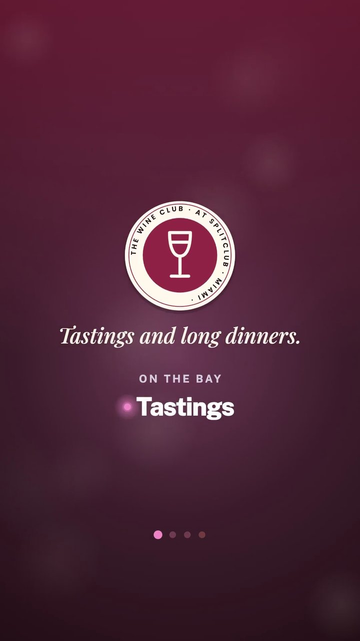 The Wine Club at SplitClub, Miami. Tastings and long dinners.