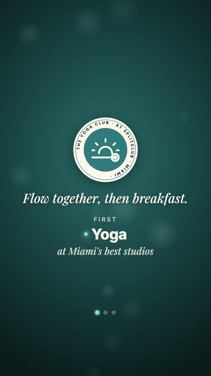 The Yoga Club at SplitClub, Miami. Flow together, then breakfast.